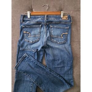 AE American Eagle Skinny Jeans Size 4 Classic Dark Wash Super Stretch Denim